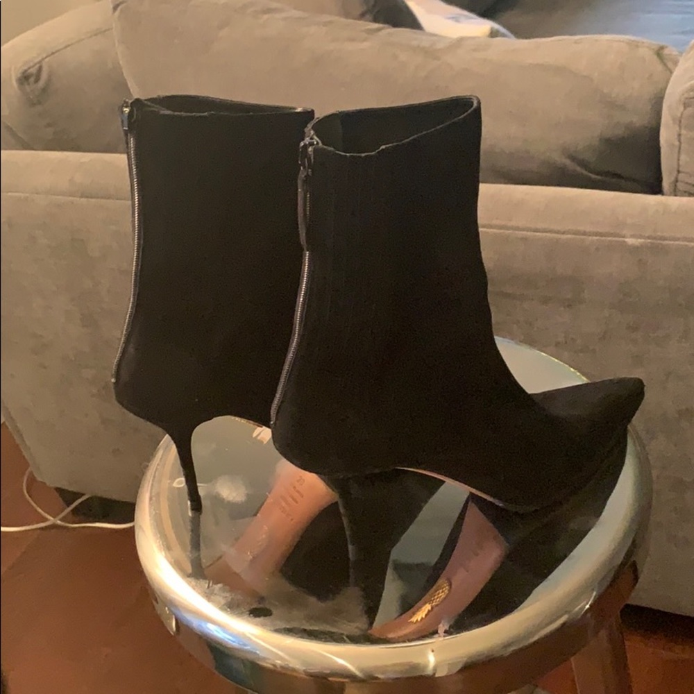 Suede Aquazzura back zip bootie